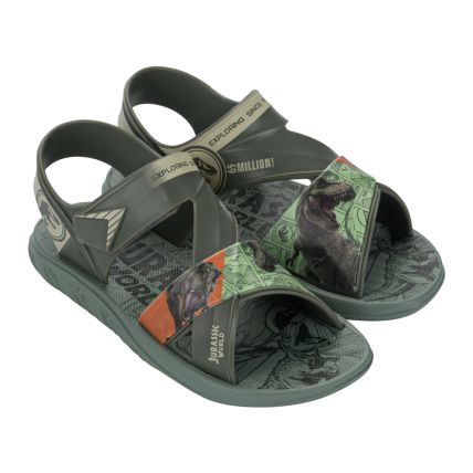 Sandalia Infantil Jurassic Flip - 23303 - Verde Claro/verde - Atacado