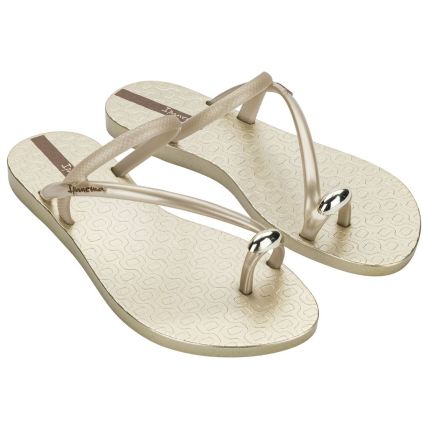 Sandalia Feminina Ipanema Glam Ring - 27457 - Bege/ouro - Atacado