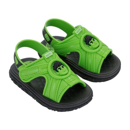 Sandalia Baby Marvel Happy - 23400 - Preto/verde - Atacado