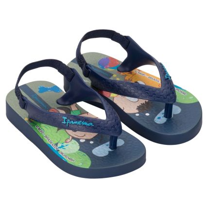 Chinelo Baby Ipanema Turma Da Monica - 26791 - Azul/azul/verde - Atacado