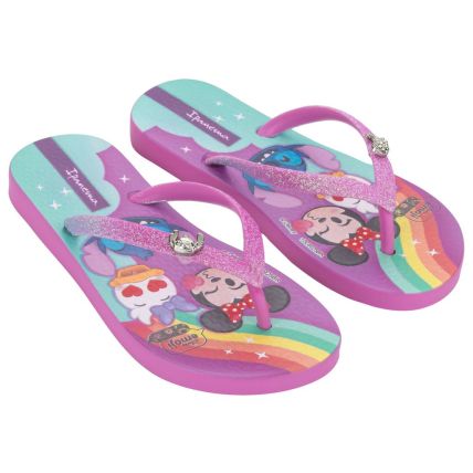 Chinelo Infantil Ipanema Disney Glam - 27477 - Lilas/glitter/rosa - Atacado