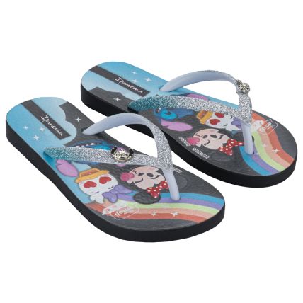 Chinelo Infantil Ipanema Disney Glam - 27477 - Preto/glitter/branco - Atacado