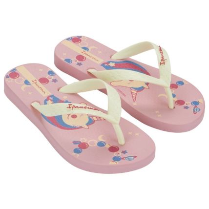 Chinelo Infantil Ipanema Fantasia - 27012 - Rosa Claro/bege/azul - Atacado