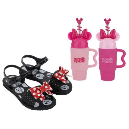Sandalia Infantil Disney Fun Cup - 23267 - Preto/vermelho/branco - Atacado