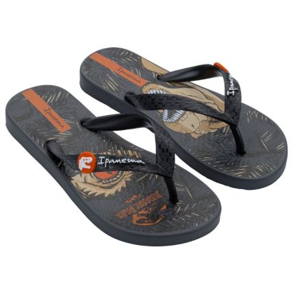Chinelo Infantil Ipanema Jurassic Park  Ii - 27324 - Cinza/preto/laranja - Atacado