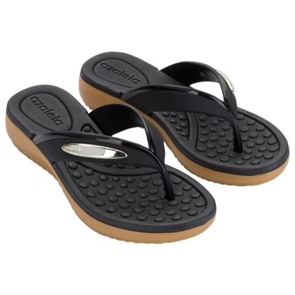 Tamanco Feminino Azaleia Cleo - 19323 - Preto/bege Mel - Atacado