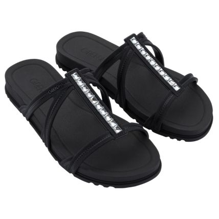 Rasteira Feminina Grendha Cristais - 19340 - Preto - Atacado