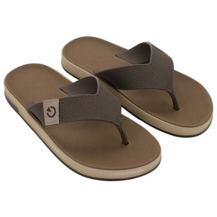 Chinelo Masculino Cartago Milão Plus - 12598 - Bege/marrom - Atacado