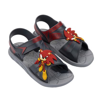 Sandalia Infantil Sonic E Dc Race Heroes - 23391 - Cinza/vermelho - Atacado