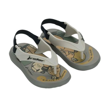 Chinelo Baby Rider R1 ||| - 12295 - Cinza/bege/amarelo - Atacado