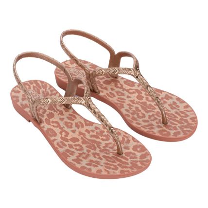 Sandalia Feminina Grendha Amor Em Flor - 19228 - Rose Onça - Atacado