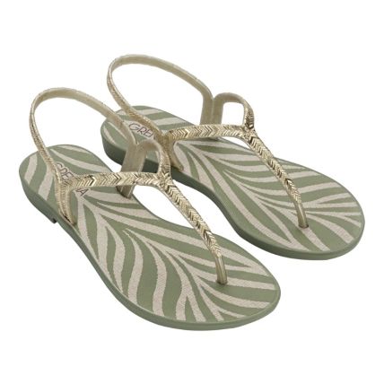 Sandalia Feminina Grendha Amor Em Flor - 19228 - Ouro Suave - Atacado