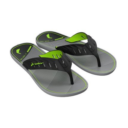 Chinelo Masculino Rider Street Duo Plus - 12505 - Cinza/preto/verde - Atacado