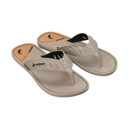 Chinelo Masculino Rider Street Duo Plus - 12505 - Bege/bege/preto - Atacado