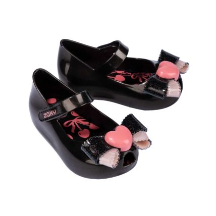 Chinelo Slide Infantil Zaxynina Princes Bow - 83910 - Preto - Atacado