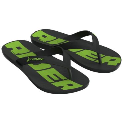 Chinelo Infantil Rider Feel - 12372 - Preto/preto/verde - Atacado