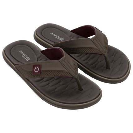 Chinelo Masculino Cartago Malta Vii - 12620 - Marrom/marrom/bordo - Atacado