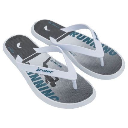 Chinelo Masculino Rider R1 Sport - 12628 - Branco/preto/azul - Atacado