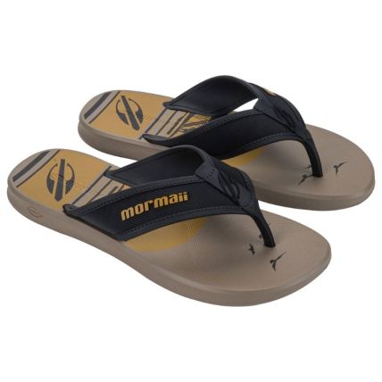 Chinelo Masculino Mormaii Wave Iii - 12565 - Bege/preto/amarelo - Atacado