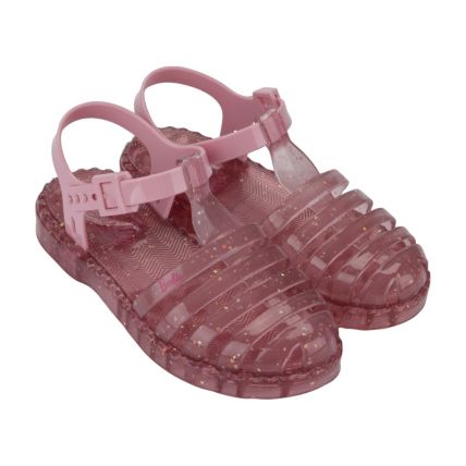 Sandalia Infantil Barbie Duo  Aranha - 22459 - Rosa Transparente - Atacado