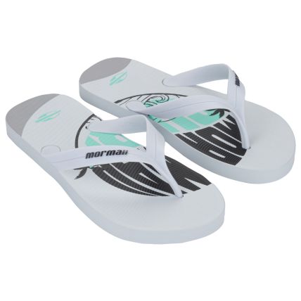 Chinelo Masculino Mormaii Tropical - 11936 - Branco/branco/preto - Atacado