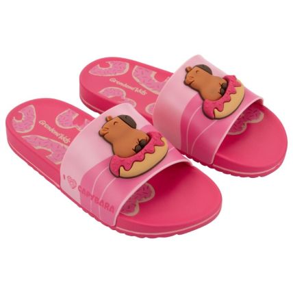 Chinelo Slide Infantil Azul Capi Mania - 23454 - Rosa/rosa - Atacado