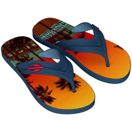 Chinelo Masculino Mormaii Tropical Graphics - 10591 - Azul/azul/vermelho - Atacado