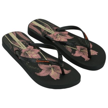 Chinelo Feminino Ipanema Oasis - 26571 - Preto/rosa/ouro - Atacado