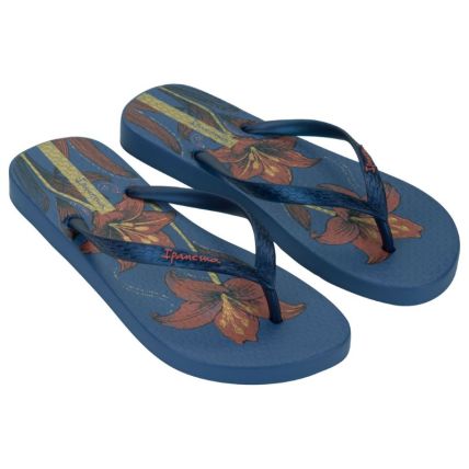 Chinelo Feminino Ipanema Oasis - 26571 - Azul/vermelho/cobre - Atacado