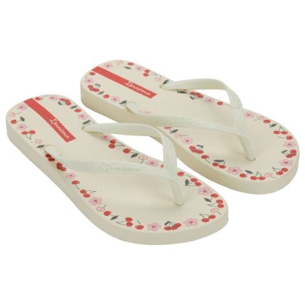 Chinelo Feminino Ipanema Day - 27321 - Bege/bege/vermelho - Atacado