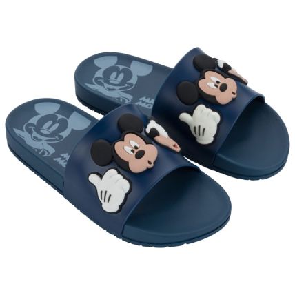 Chinelo Slide Infantil Disney Smile - 23453 - Azul/azul Escuro - Atacado