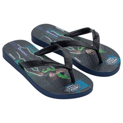Chinelo Infantil Ipanema Polly E Max Steel - 26048 - Azul/preto/verde - Atacado