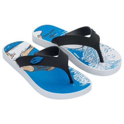 Chinelo Infantil Mormaii Tropical Ii - 12193 - Branco/preto/azul - Atacado