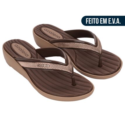 Tamanco Feminino Azaleia Emma - 19355 - Marrom Urso 