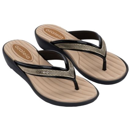 Tamanco Feminino Azaleia Emma - 19355 - Preto/bege Cupuaçu - Atacado