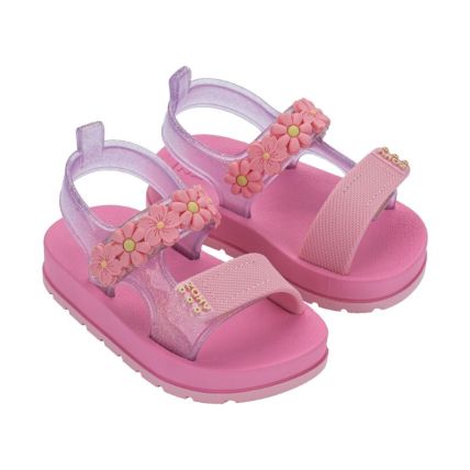 Sandalia Baby Zaxynina Bloom - 19348 - Rosa Medio Glitter - Atacado