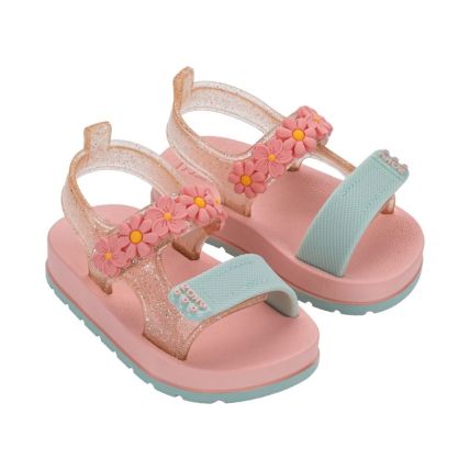 Sandalia Baby Zaxynina Bloom - 19348 - Rosa Iogurte Glitter - Atacado