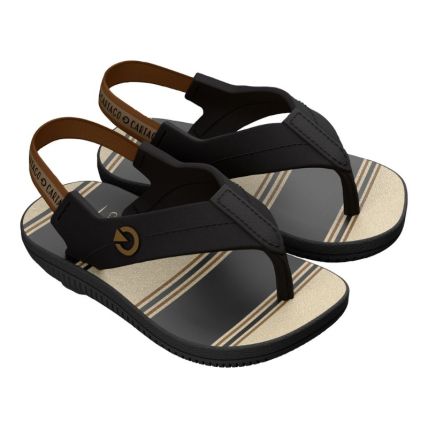 Chinelo Baby Cartago Atlanta - 12256 - Preto/bege/castor - Atacado