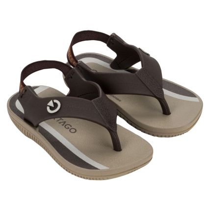 Chinelo Baby Cartago Atlanta - 12256 - Bege/marrom/bege - Atacado