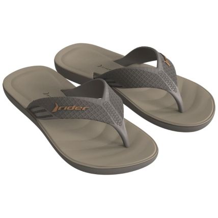 Chinelo Masculino Rider Pulse - 12573 - Cinza/cinza/bege - Atacado