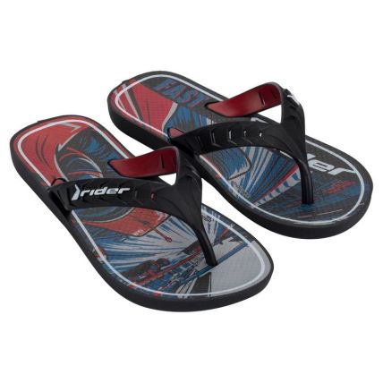 Chinelo Infantil Rider Street Joy - 11768 - Preto/vermelho/azul - Atacado