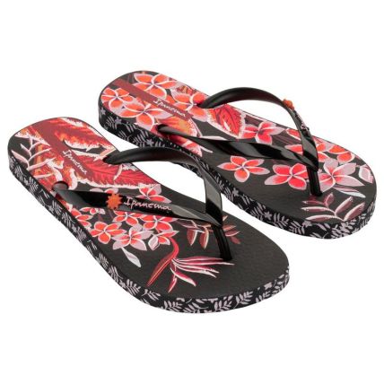 Chinelo Feminino Ipanema Sem Igual - 25483 - Preto/preto/laranja - Atacado