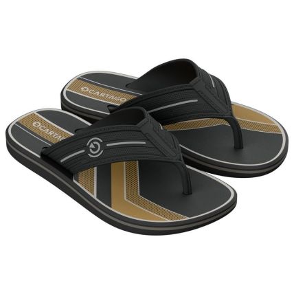 Chinelo Infantil Cartago Palermo - 12625 - Preto/preto/amarelo - Atacado