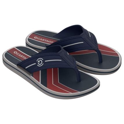 Chinelo Infantil Cartago Palermo - 12625 - Cinza/azul/vermelho - Atacado