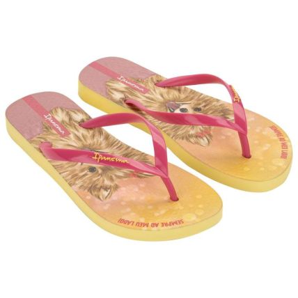 Chinelo Feminino Ipanema Pets Pop - 27540 - Amarelo/rosa - Atacado
