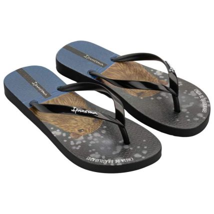 Chinelo Feminino Ipanema Pets Pop - 27540 - Preto/azul/marrom - Atacado