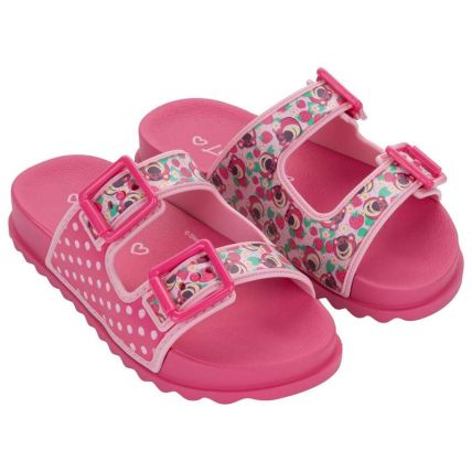 Chinelo Slide Infantil Disney Hip - 23461 - Rosa/rosa - Atacado