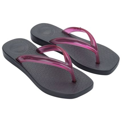 Chinelo Feminino Ipanema Pluma - 27507 - Preto/rosa Transparente - Atacado