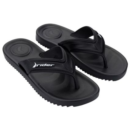 Chinelo Masculino Rider Trace - 12608 - Preto/preto/branco - Atacado