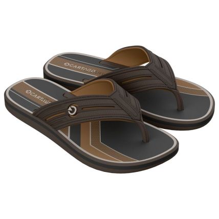 Chinelo Masculino Cartago Palermo Iii - 12606 - Marrom/marrom/castor - Atacado